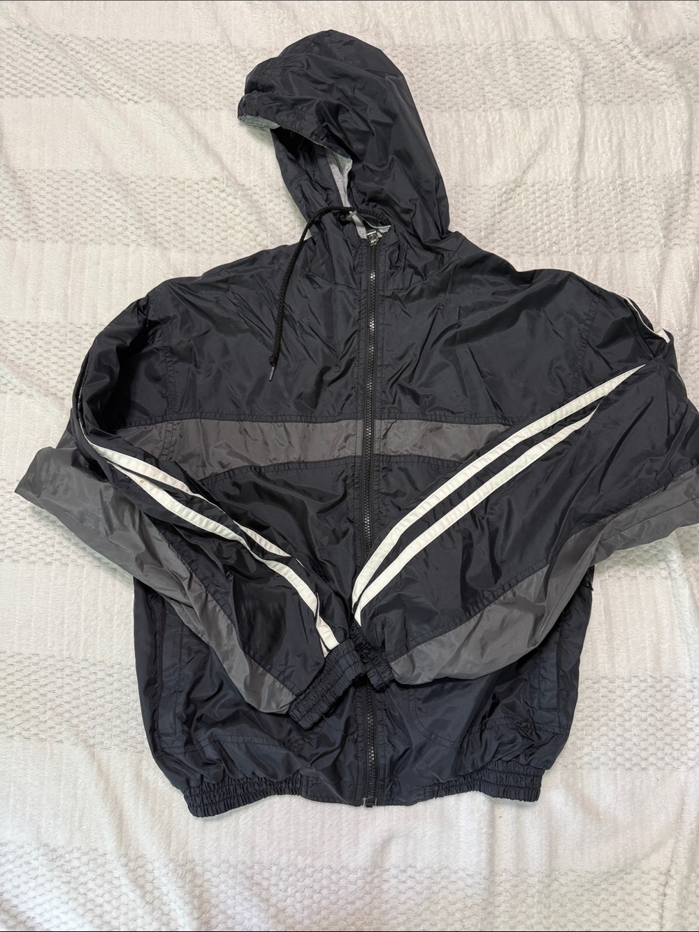 Women’s Black Hooded Windbreaker Jacket